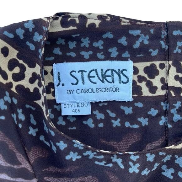 J. Stevens by Carol Escritor Vintage 80s/90s Sleeveless Midi Dress - Size 2 est. - Picture 4 of 9